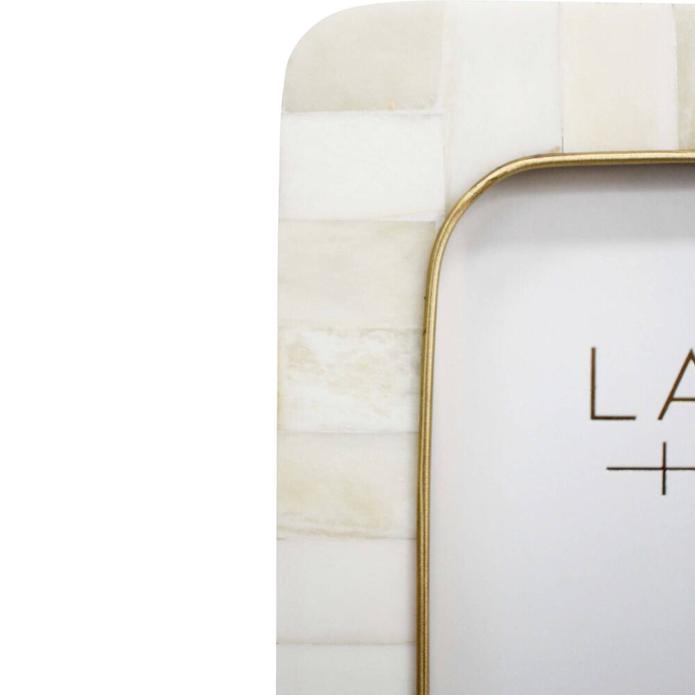 LVD 5x7 Photo Frame Bone Picture Display Home Decor White