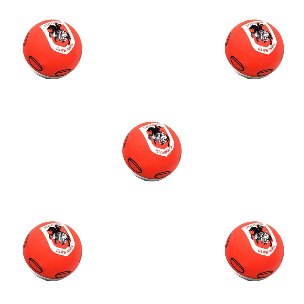 5PK NRL St George Illawarra Dragons NRL Super-High Bounce Ball 60mm - Orange