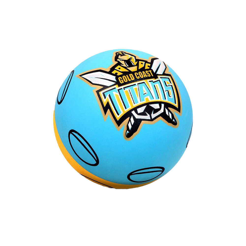 5PK NRL Gold Coast Titans NRL Super-High Bounce Ball 60mm - Blue