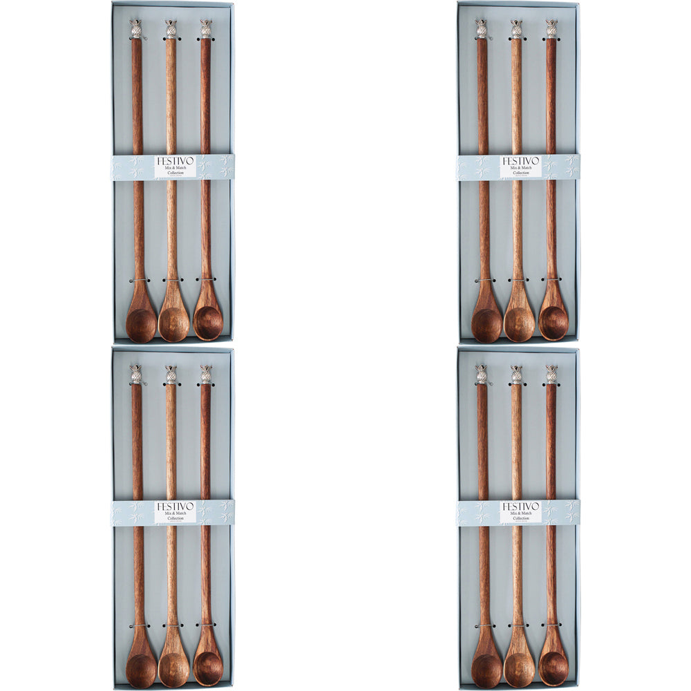4x 3pc LVD Chef Tasting Spoons Pineapple Home Kitchen Serveware/Tableware