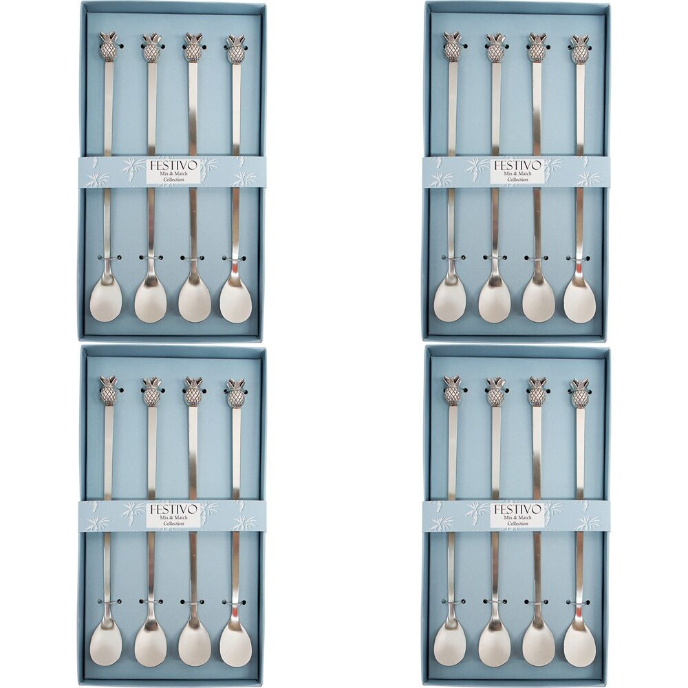 4x 4pcLVD Long Spoon Pineapple Home Kitchen Serveware/Tableware