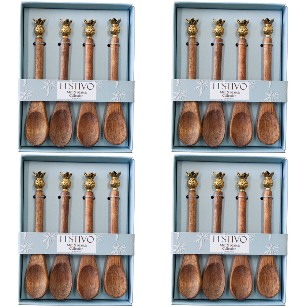 4x 4pc LVD Teaspoon Pineapple Home Kitchen Serveware/Tableware
