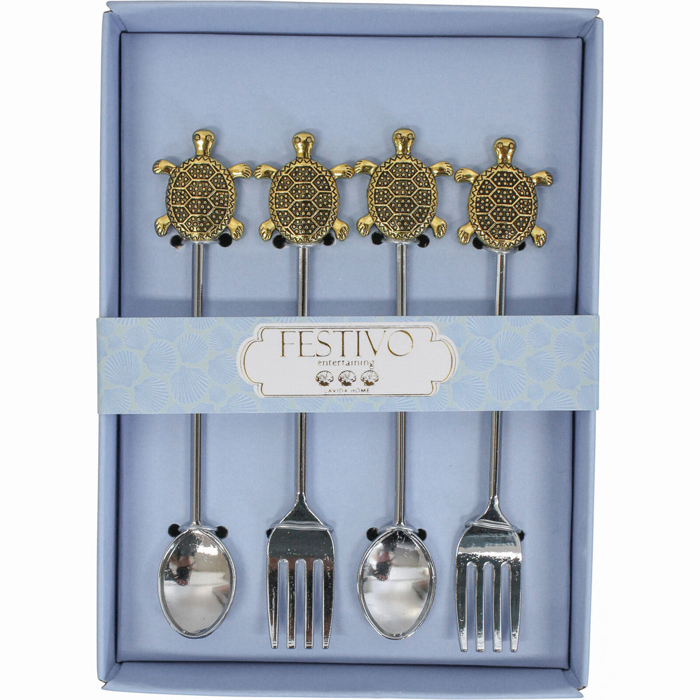 2PK LVD Forkspoon Set Turtle Home Kitchen Serveware/Tableware