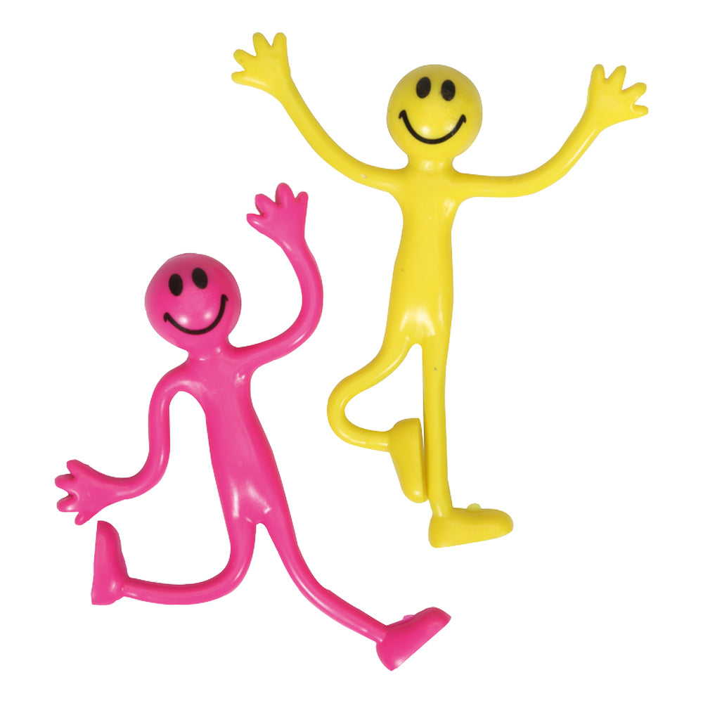 3PK Fumfings Novelty Bendy Smiler Man 14cm - Assorted