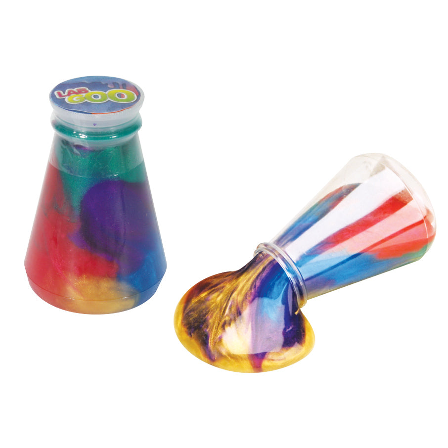 3PK Fumfings Novelty Rainbow Slime in Flask 8cm