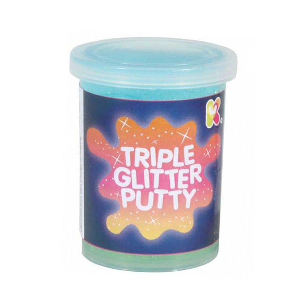 3PK Fumfings Novelty Triple Glitter Putty 6cm - Assorted