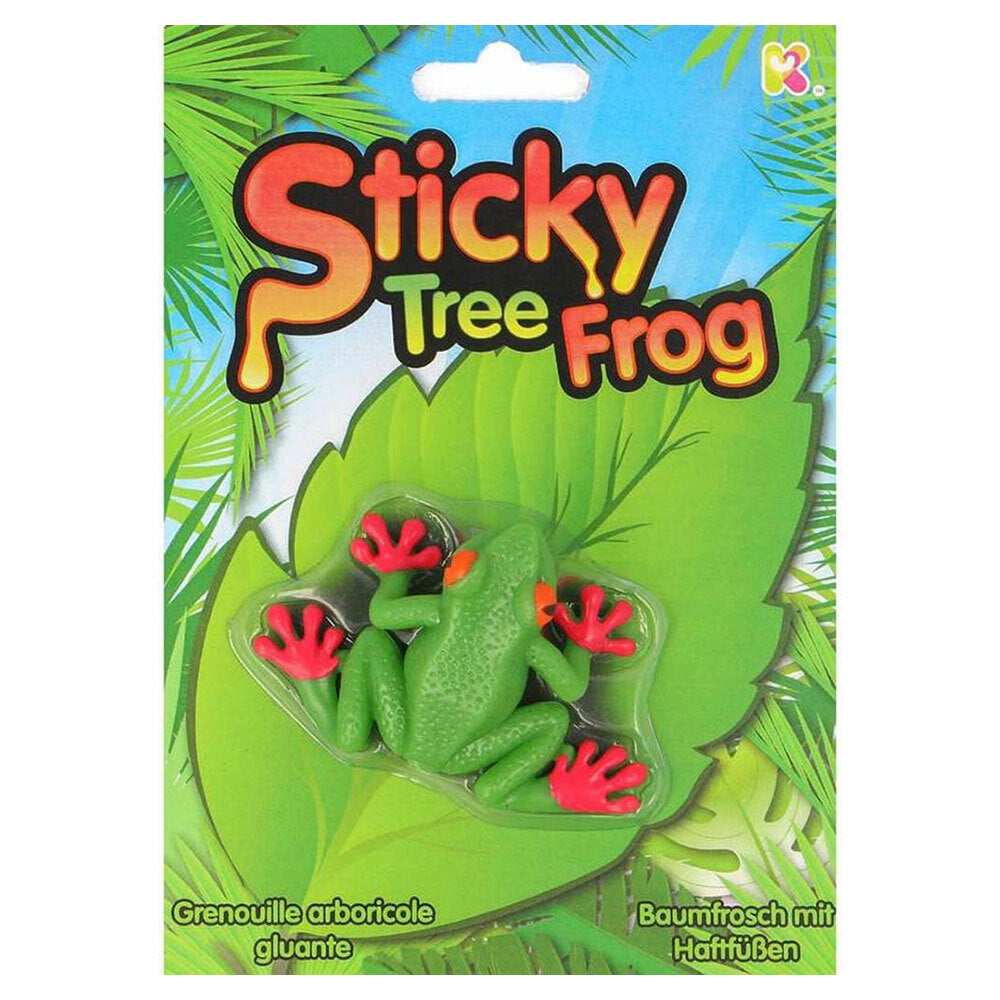 3PK Fumfings Animal Sticky Tree Frog 18cm