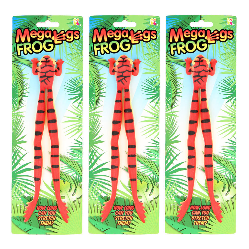 3PK Fumfings Novelty Mega Legs Frog 30cm