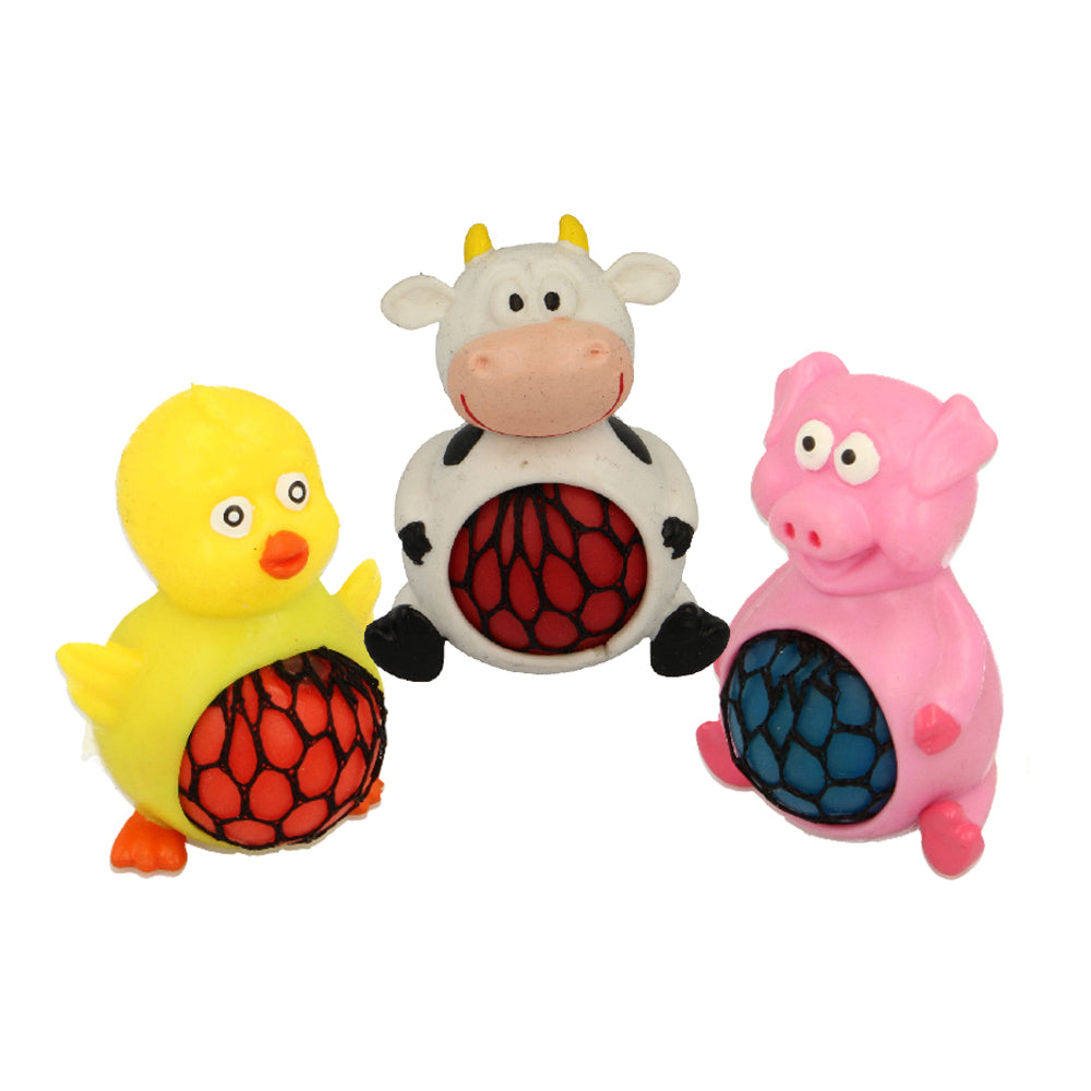 2PK Fumfings Novelty Farm Squeezy Meshables 10cm - Assorted