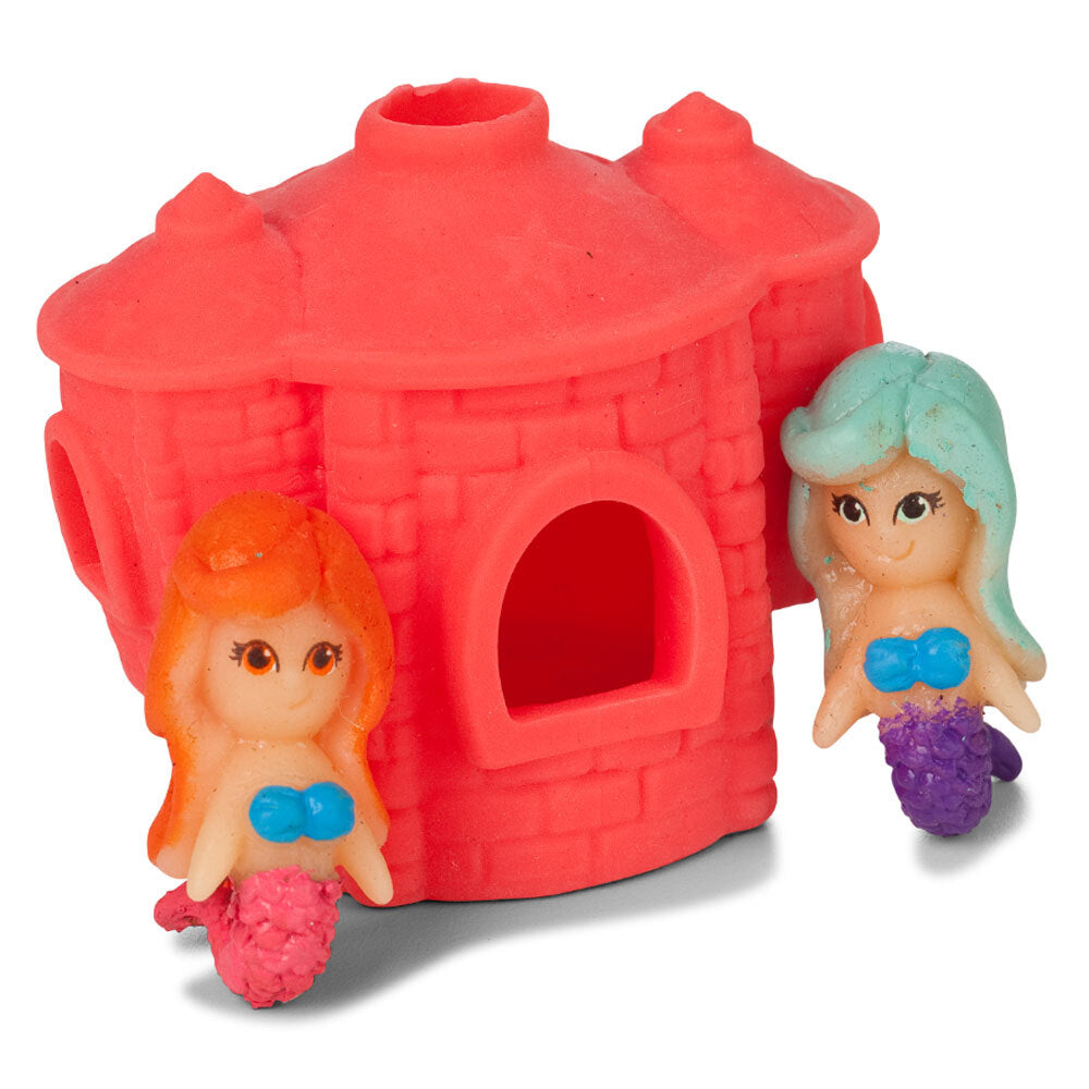 2PK Fumfings Novelty Stretchy Mermaid & Castle 7cm - Assorted