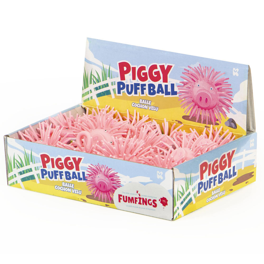 3PK Fumfings Novelty Piggy Puffer Ball 7cm