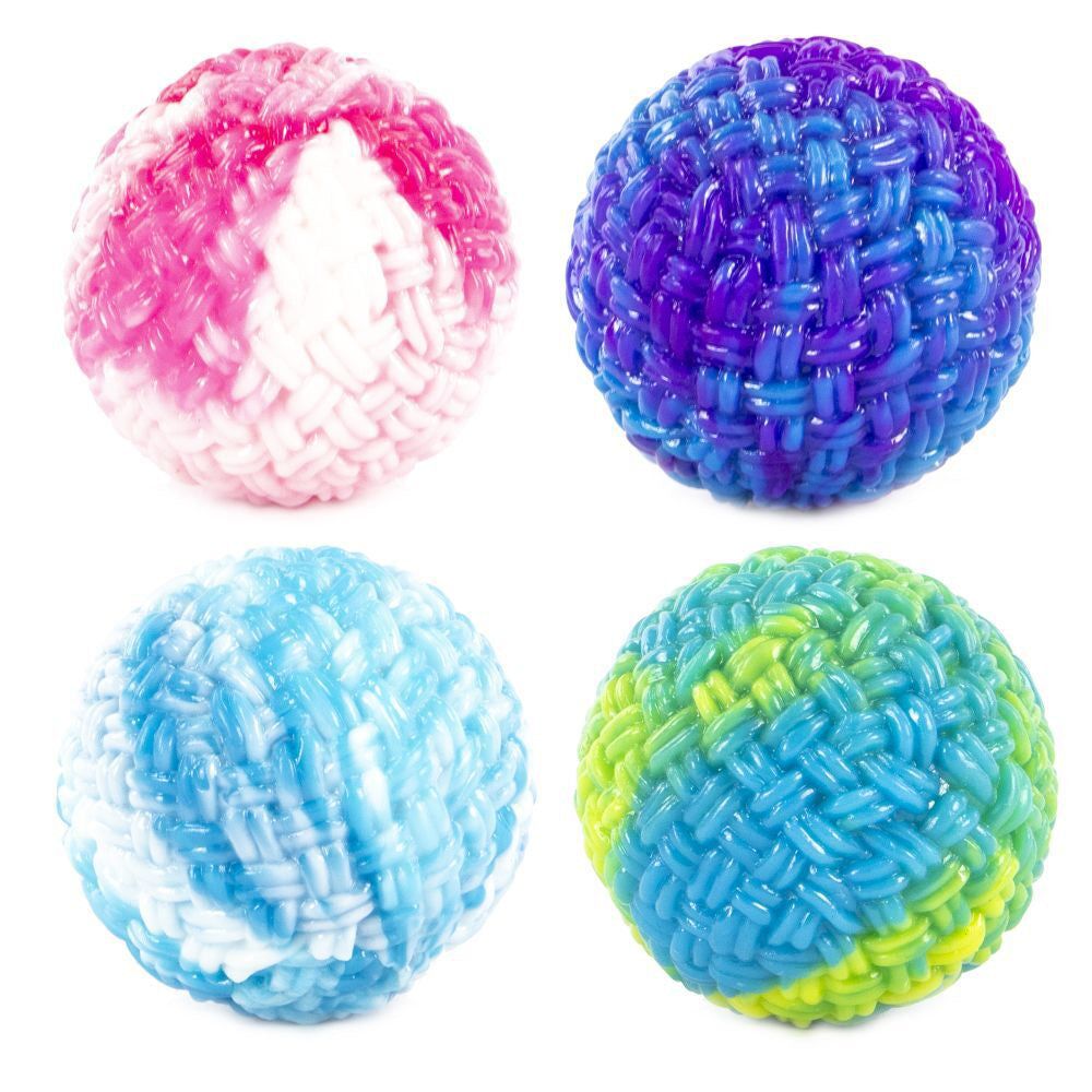 4PK Pocket Money Fun 6.5cm High Bounce Wolly Ball Toy - Assorted
