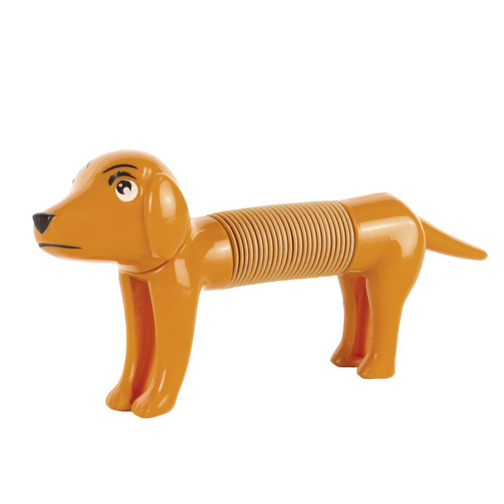 4PK Pocket Money Fun 15cm Poptube Sausage Dog Toy - Assorted