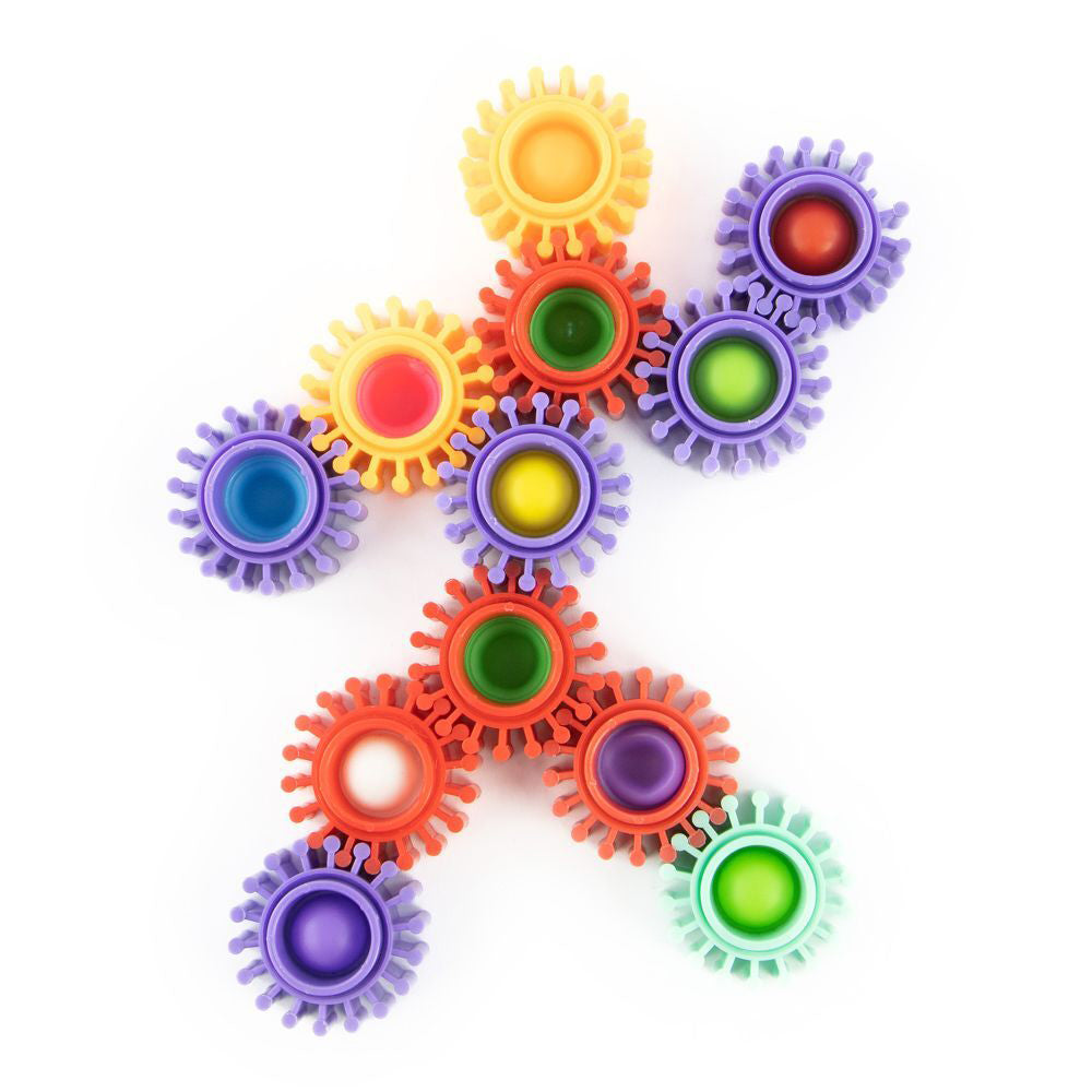 2PK Pocket Money Fun 12.5cm Pop Gears Kids Educational Toy