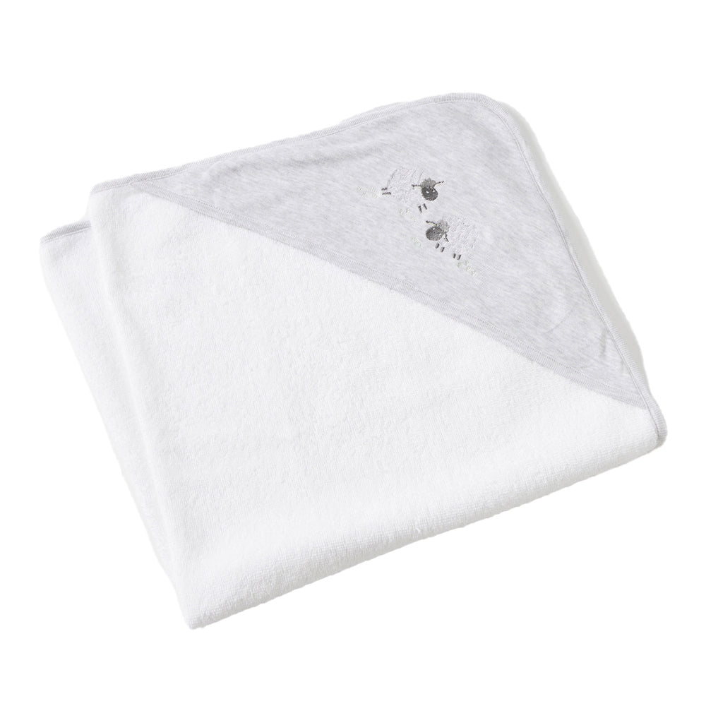 Jiggle & Giggle Cotton Baby/Infant Hooded Towel - In the Meadow Embroidered