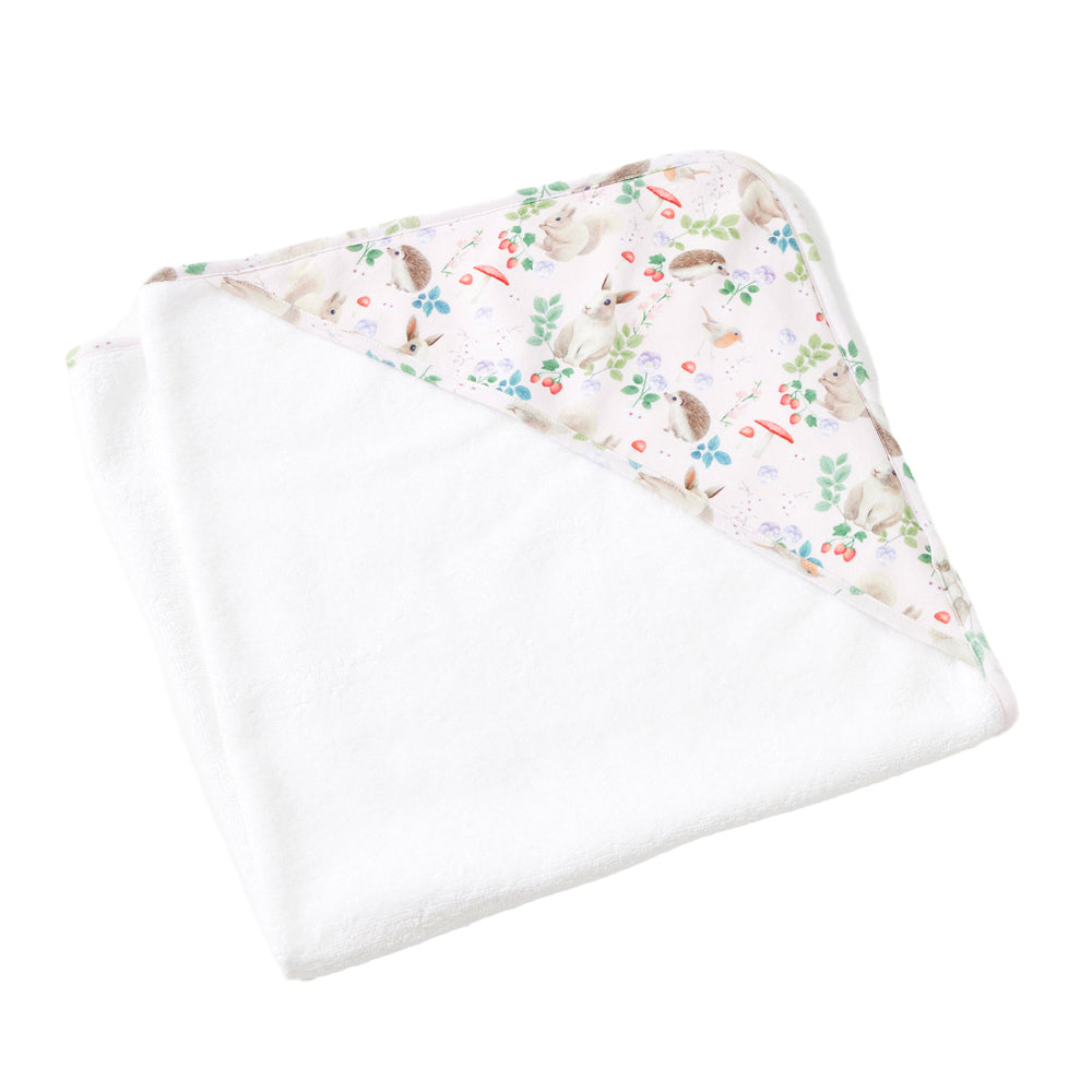 Jiggle & Giggle Cotton Baby/Infant Hooded Towel - Enchanted Printed Jersey
