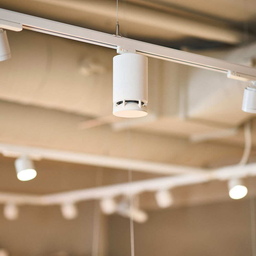 Spottune Omni Track 360° Wireless Speaker for 3-Circuit Track Lighting Systems White
