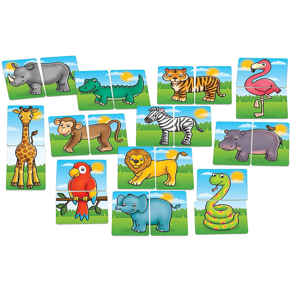 24pc Orchard Toys Memory Game Jungle Heads & Tails Kids Activity Toy 18m+