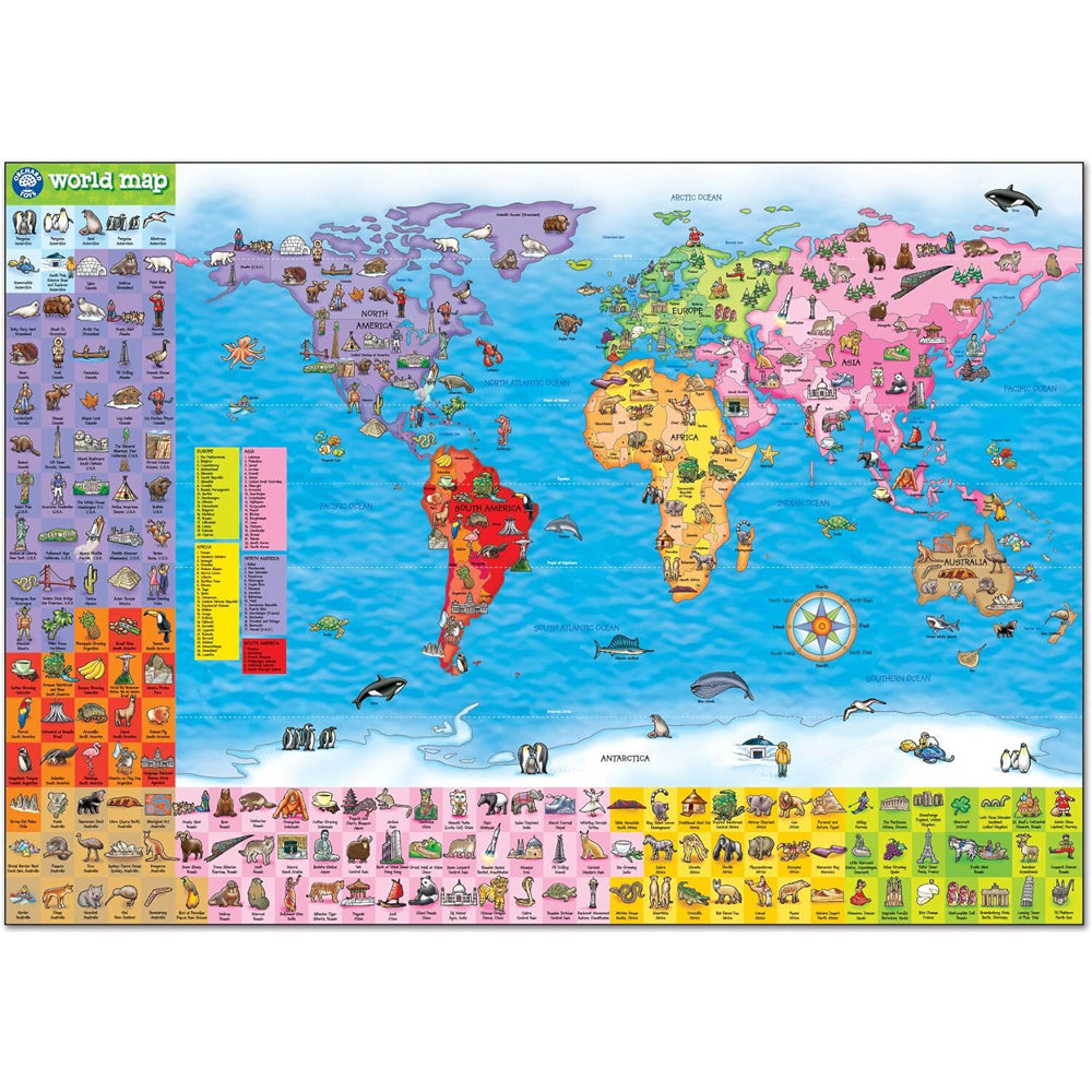 Orchard Toys Map of the World Kids/Childrens Building Play Toy 6+