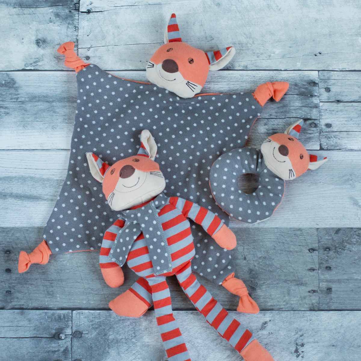 Organic Farm Buddies Cotton 30.5cm Blankie Frenchy Fox Baby/Infant 0m+
