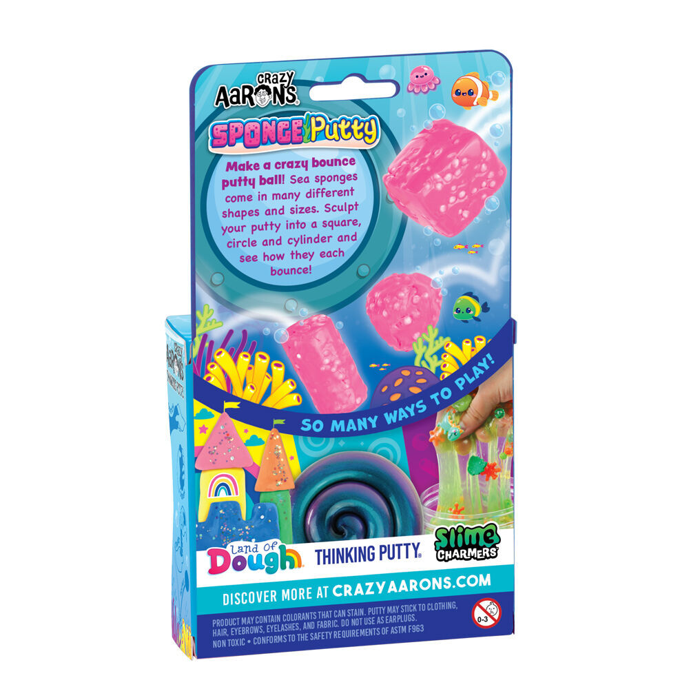 2PK Crazy Aarons Trendsetters Sponge Putty 4 Inch Tin Kids Sensory Toy 3y+