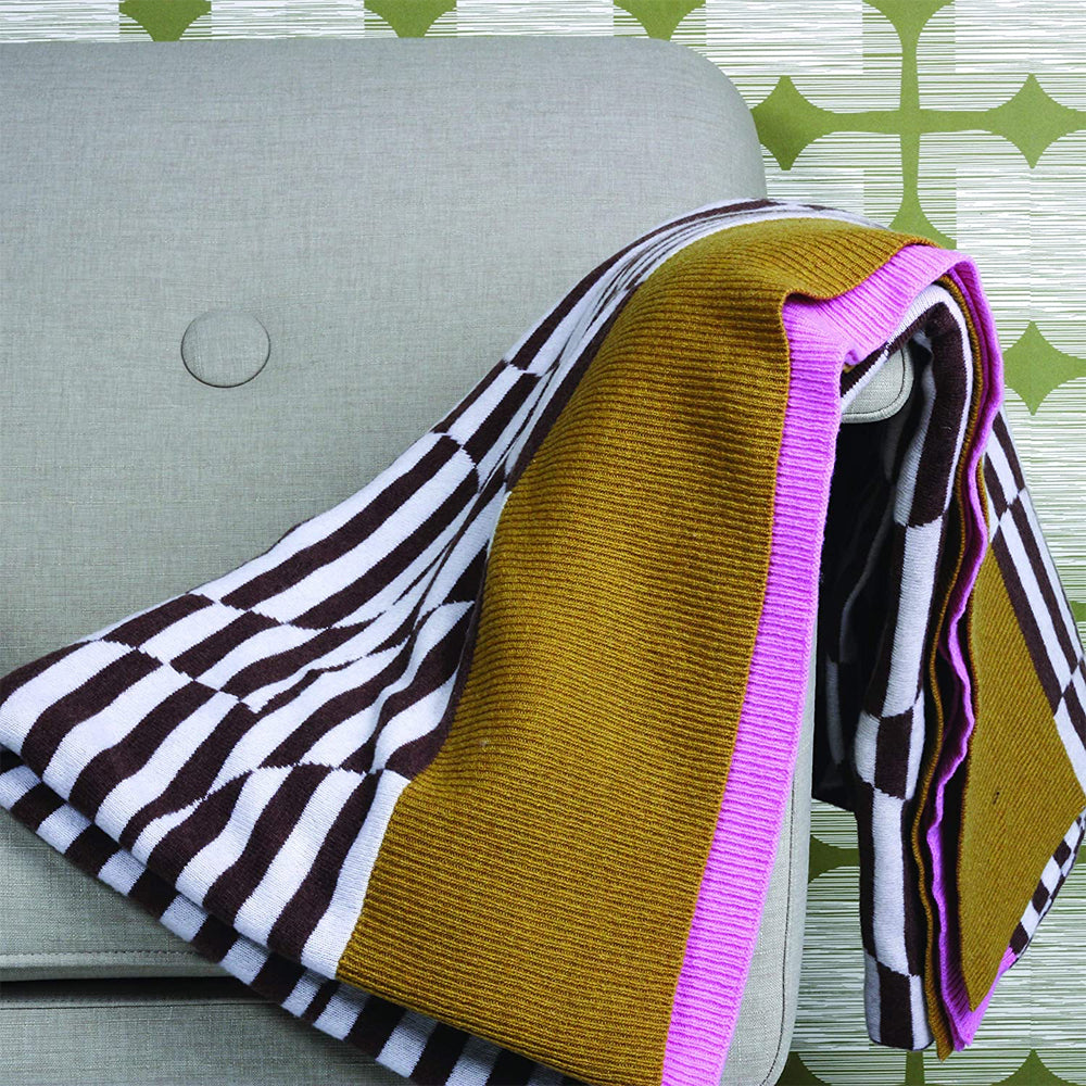 Orla Kiely Throw Stripe Flower Nutmeg 200x150x1cm