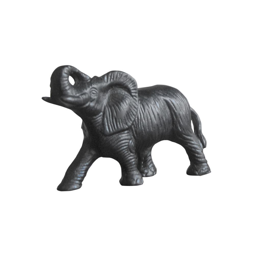 White Moose Elephant Home Decor Metal Sculpture/Figurine 22x13x6cm Black