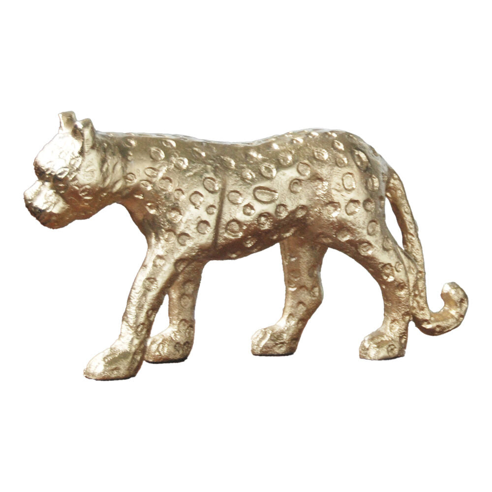 White Moose Leopard Home Decor Metal Sculpture/Figurine 24x13x5cm Gold