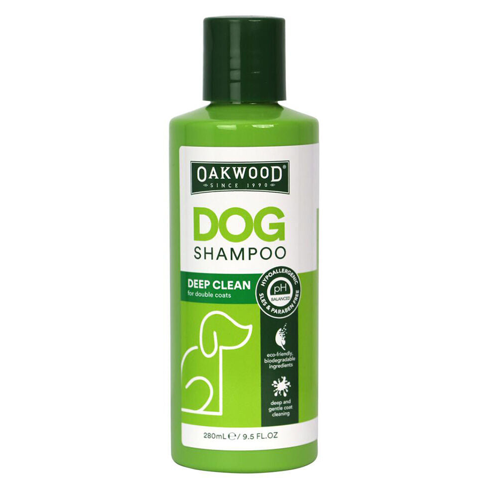 3PK Oakwood 280ml Deep Clean Tea Tree Pet Shampoo for Double Coats