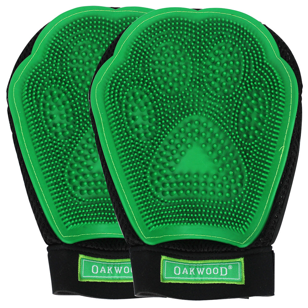2PK Oakwood 3 In 1 Grooming Glove Loose Hair Remover