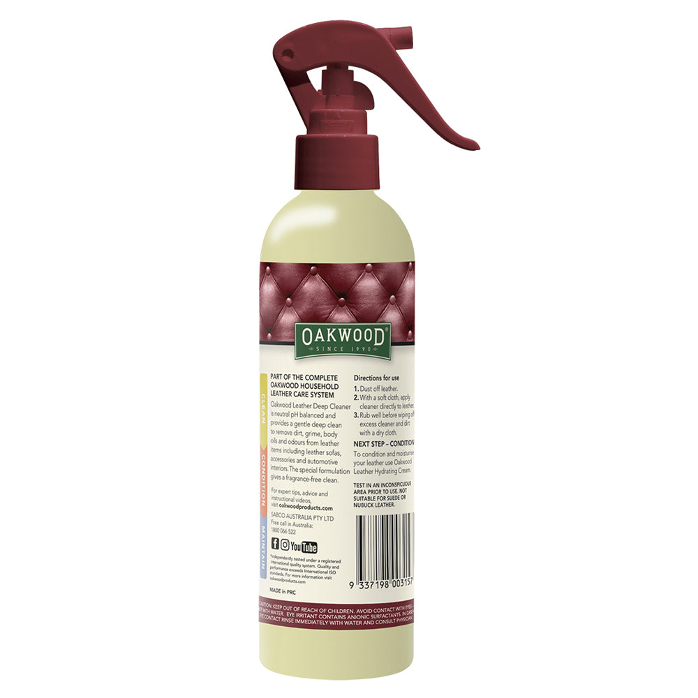 2PK Oakwood 250ml Hydrating Leather Deep Cleaner