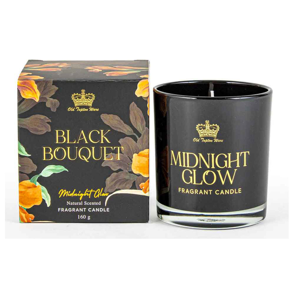 Old Tupton Midnight Glow Scented Candle 160g Round Black