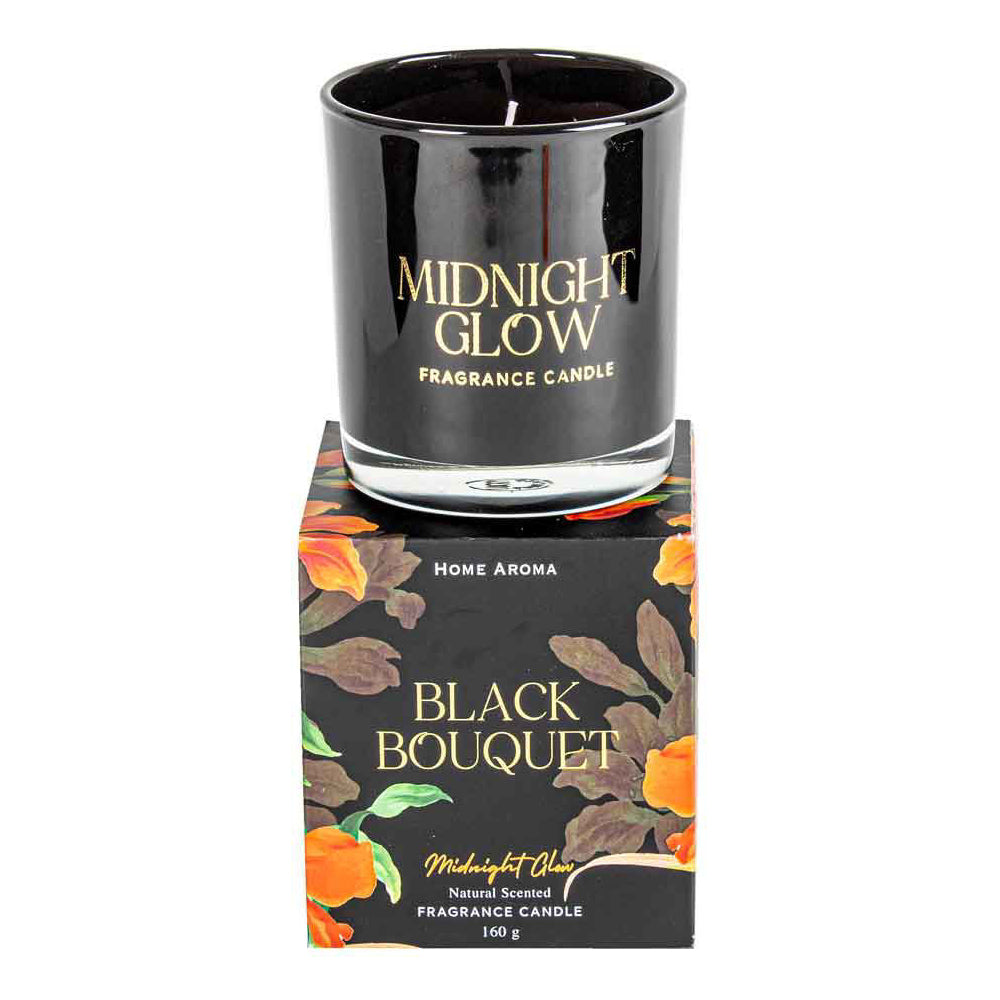 Old Tupton Midnight Glow Scented Candle 160g Round Black