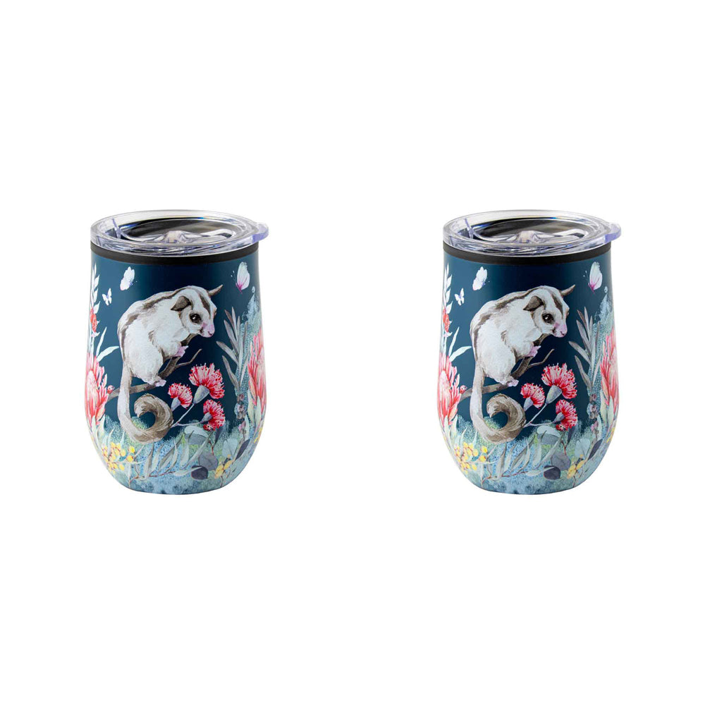 2PK Australian Flora Possum 360ml S/S Vacuum Insulated Tumbler Double Walled