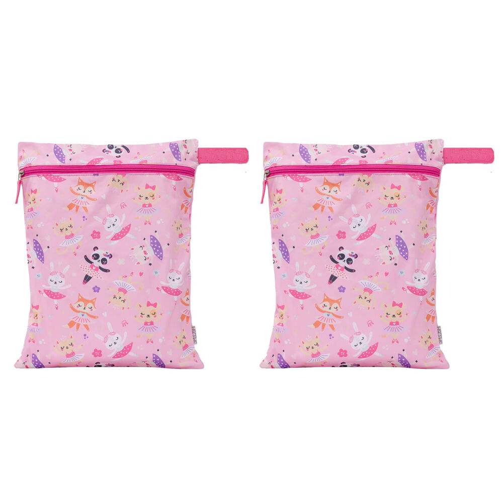 2PK Splosh Out & About Ballet Waterproof Kids/Children Wet Bag 40x30cm Pink