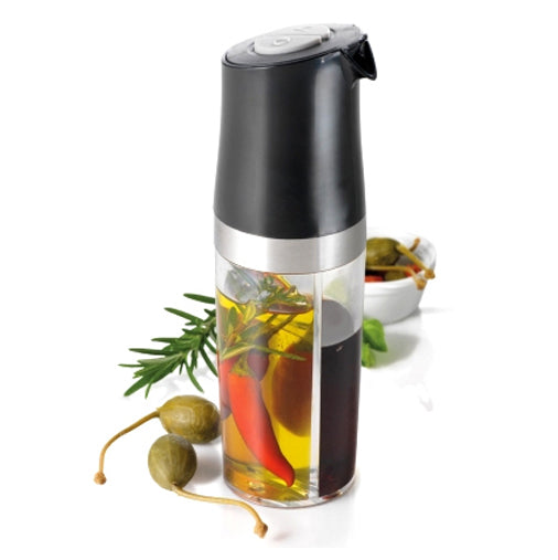 Maxim Ovp Oil & Vinegar 2 In 1 Pourer - Plastic Bottle - Dual Container Salad