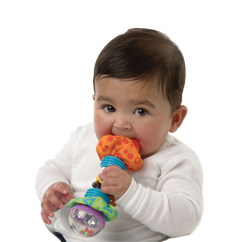 2PK Playgro Super Shaker Baby Activity Sensory Rattle Toy 3m+