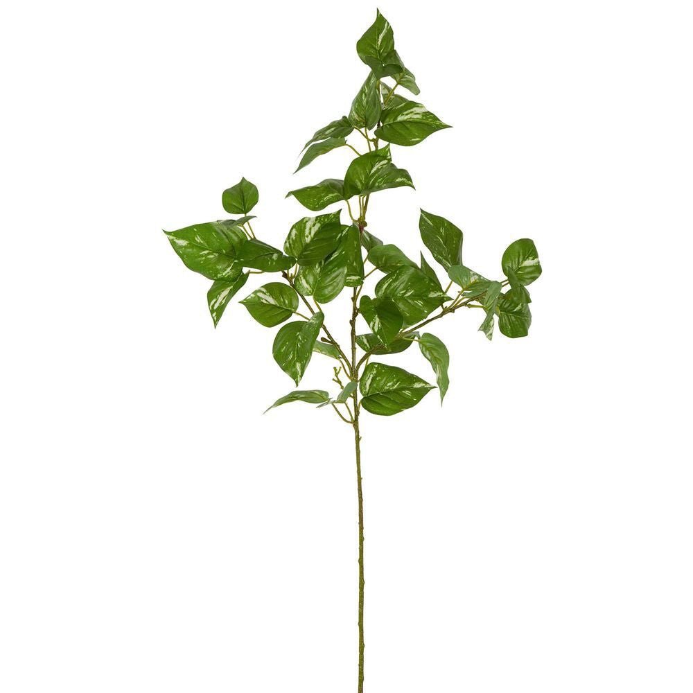 6PK Belle Pothos Leaf Spray Stem Light Green Artificial Plant Home Decor - Green
