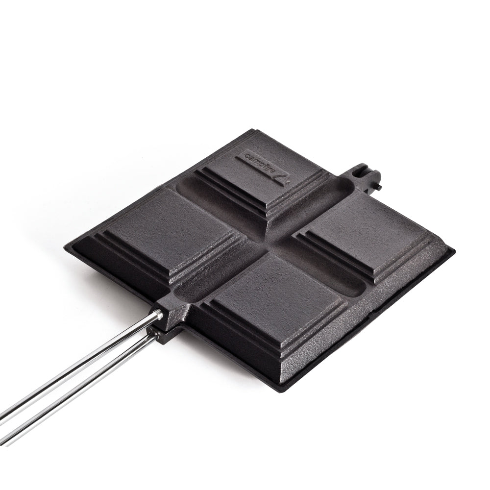 Campfire 23cm Quad Iron Jaffle Camping Cookware Black