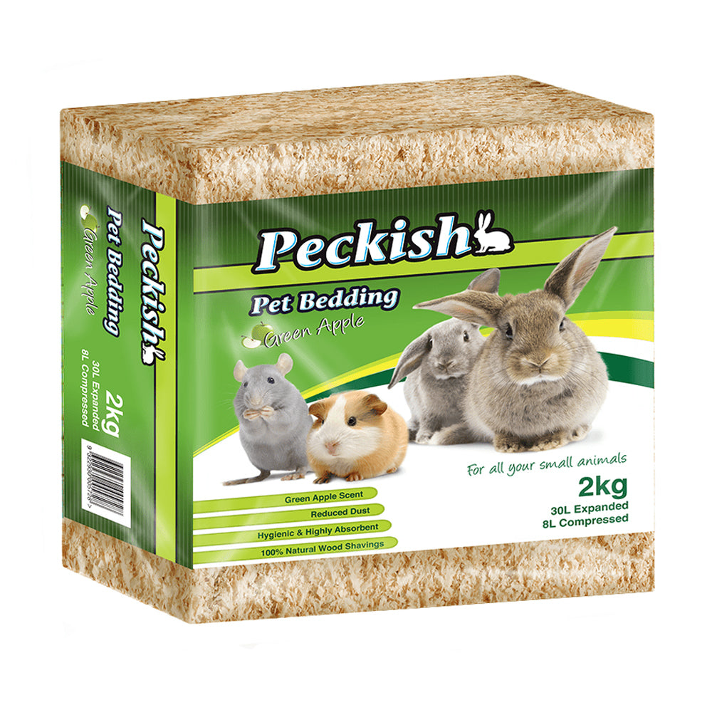 2PK Peckish Small Pet Bedding Rabbit/Mouse Green Apple 2kg