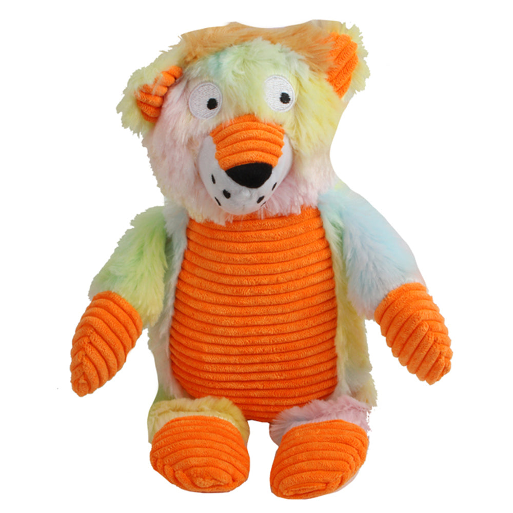 2x Pro Pet 30cm Squeaky Plush Lion Dog Toy Play - Yellow