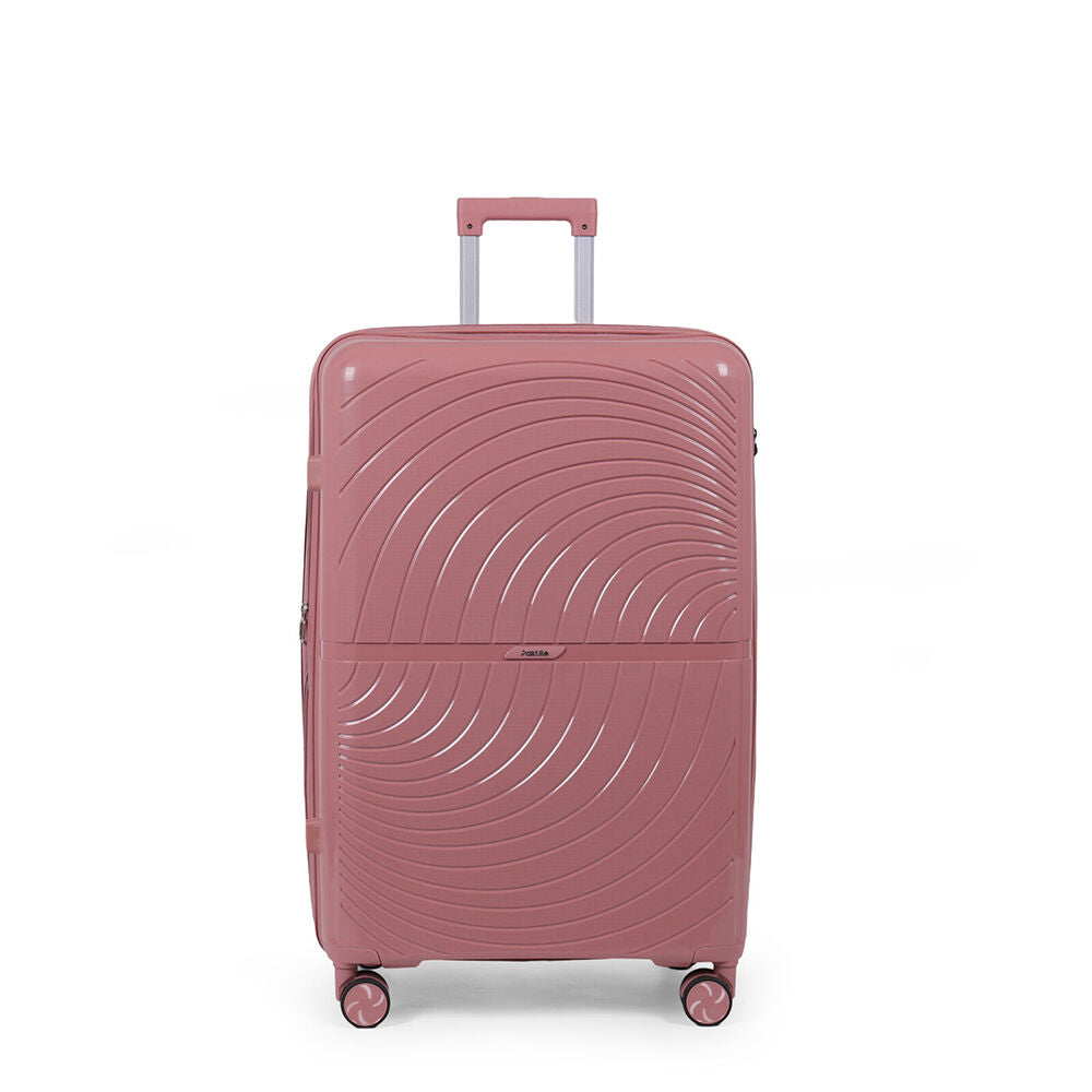 Paklite Solar Large Travel Luggage Suitcase Lightweight 75x50cm Pink