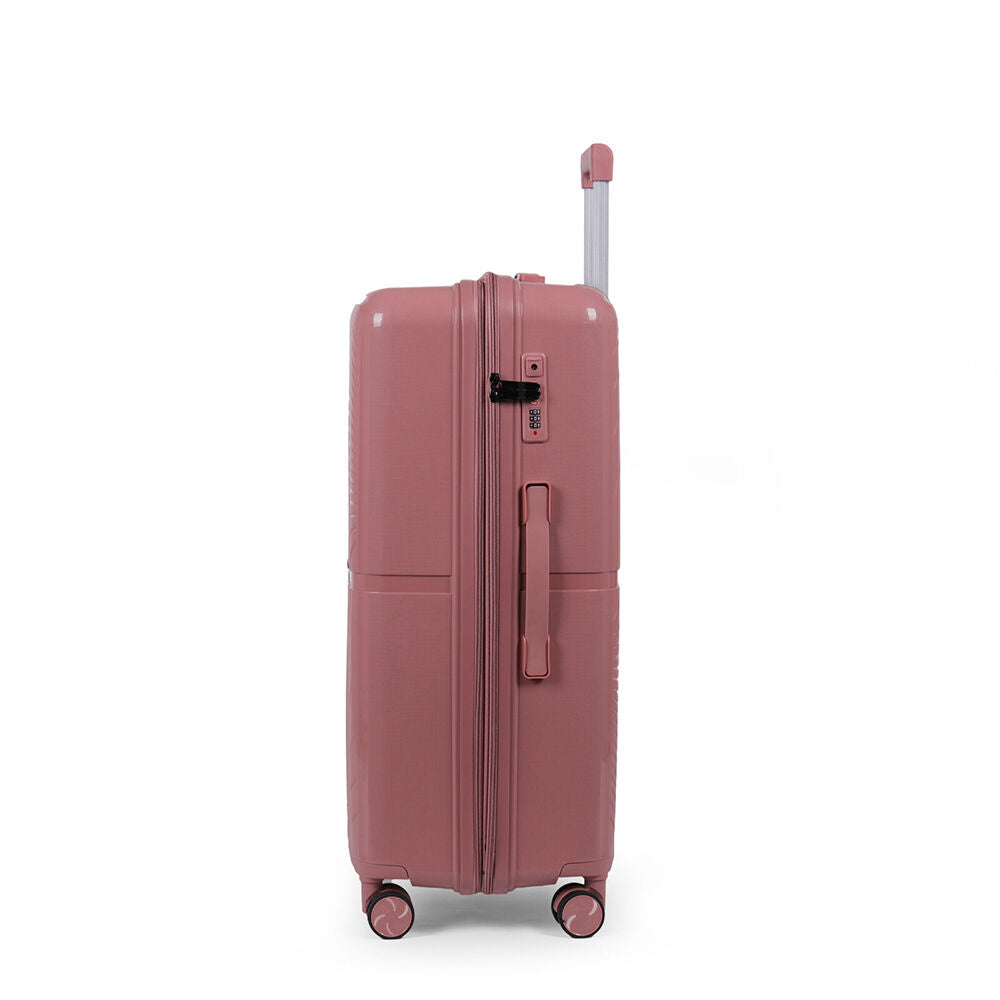 Paklite Solar Large Travel Luggage Suitcase Lightweight 75x50cm Pink