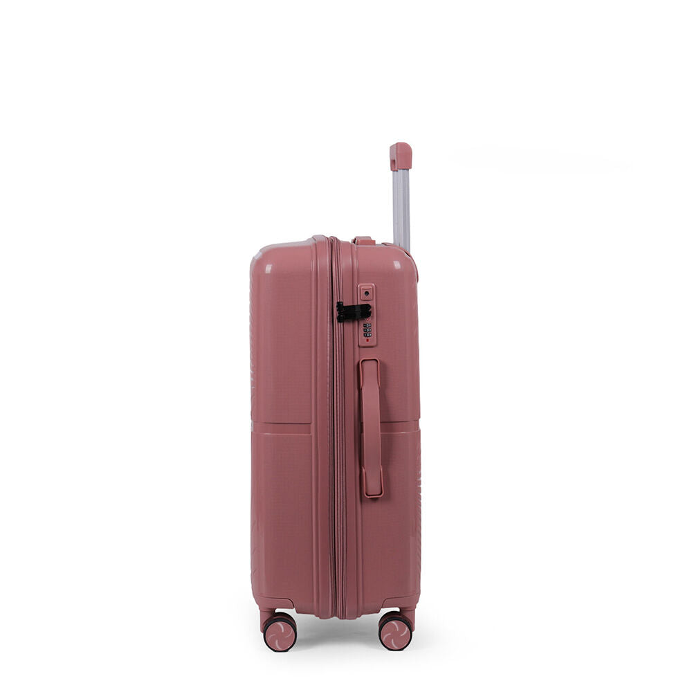 Paklite Solar Medium Travel Luggage Suitcase Lightweight 65x43cm Pink