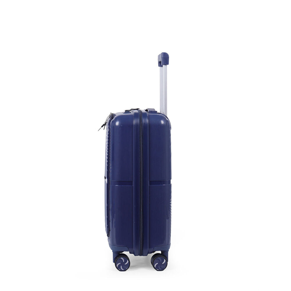Paklite Solar Small Travel Luggage Suitcase Lightweight 55x35cm Navy
