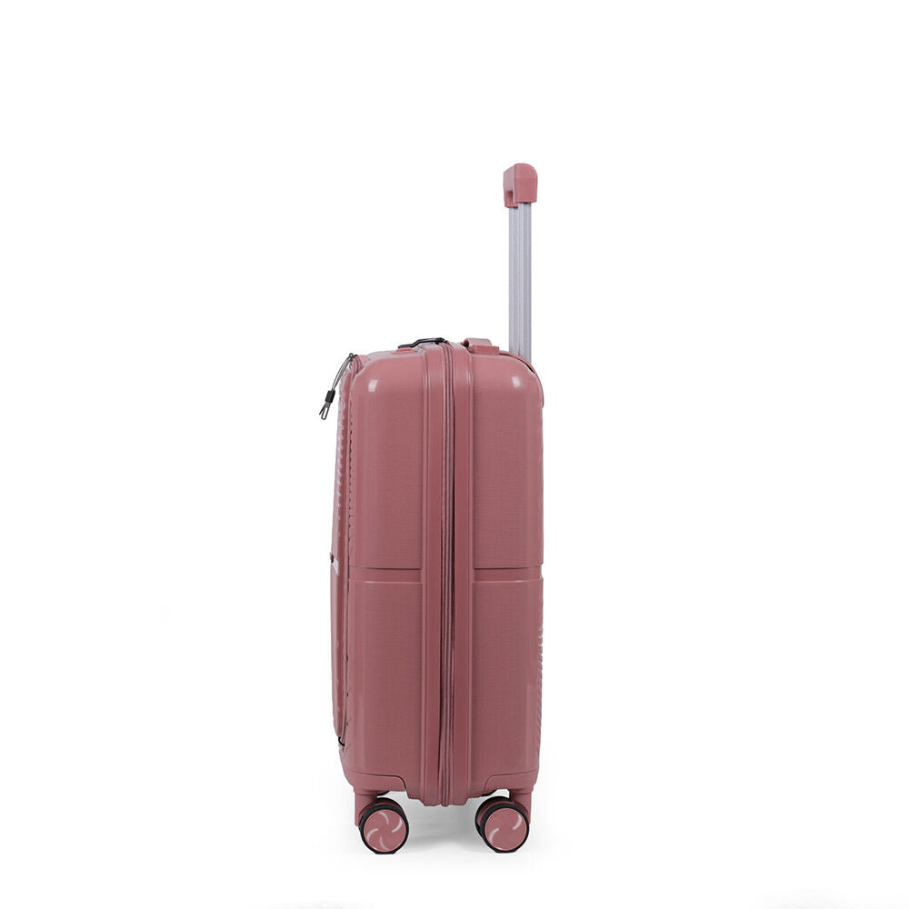 Paklite Solar Small Travel Luggage Suitcase Lightweight 55x35cm Pink