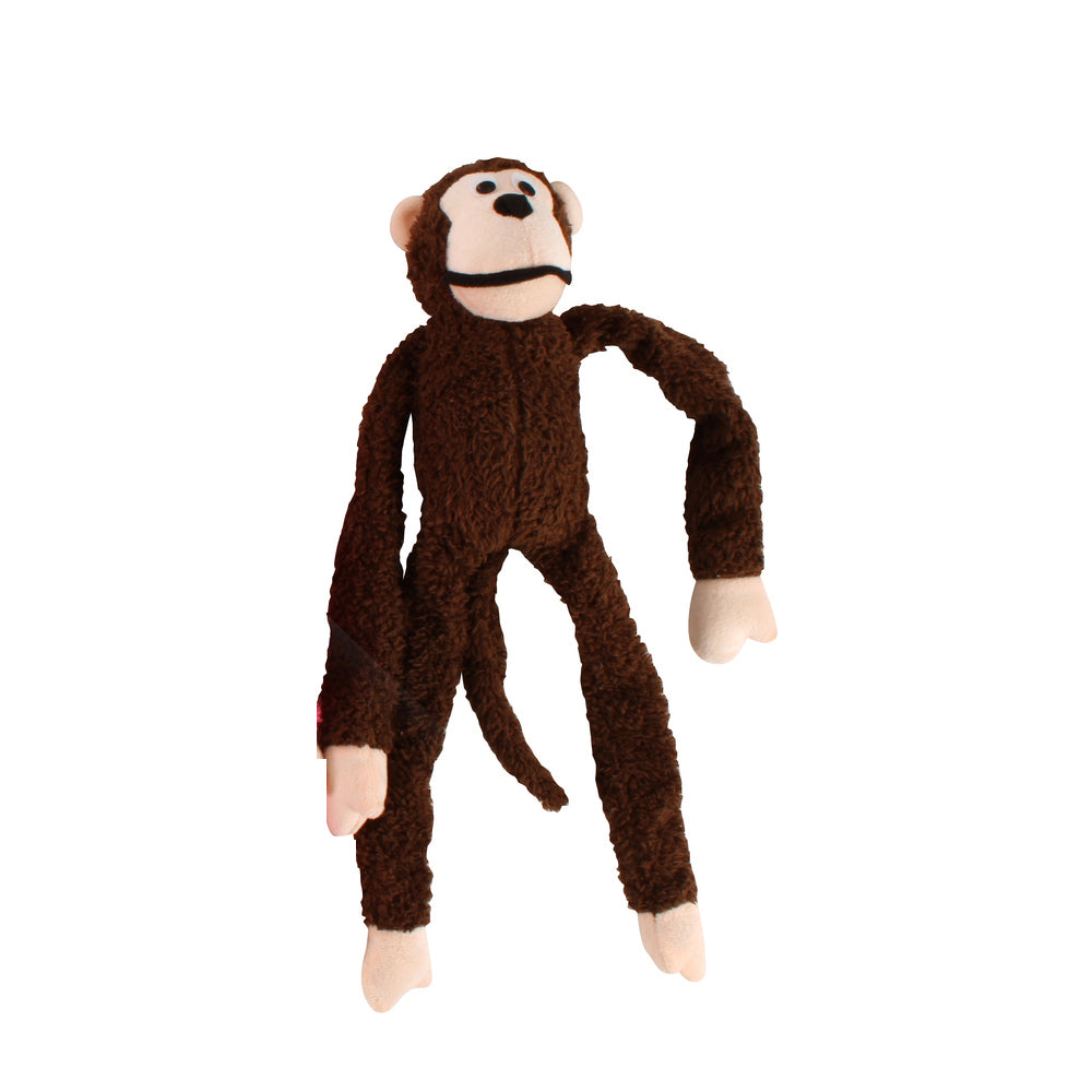2x Pro Pet 60cm Plush Monkey w/ Squeak Kids Toy Assorted