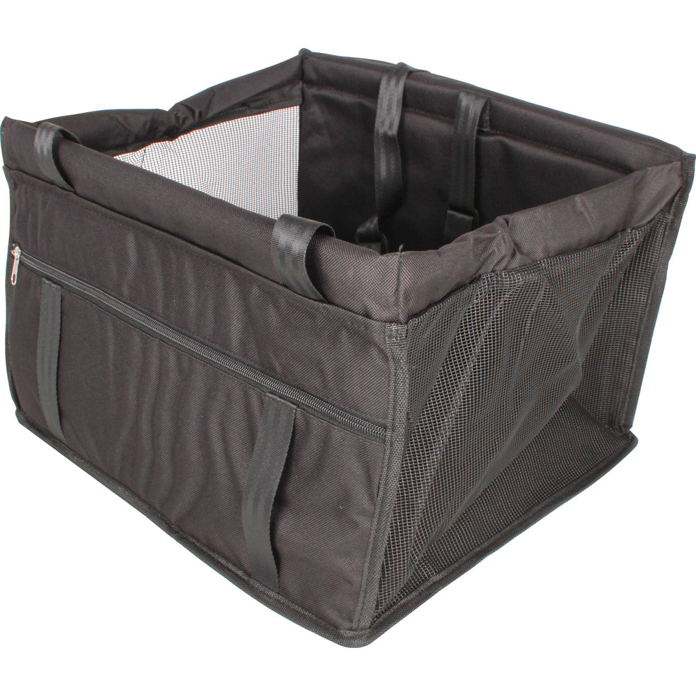 Pro Pet Care Dog/Cat Foldable Deluxe Quilted Car Booster Seat - Black