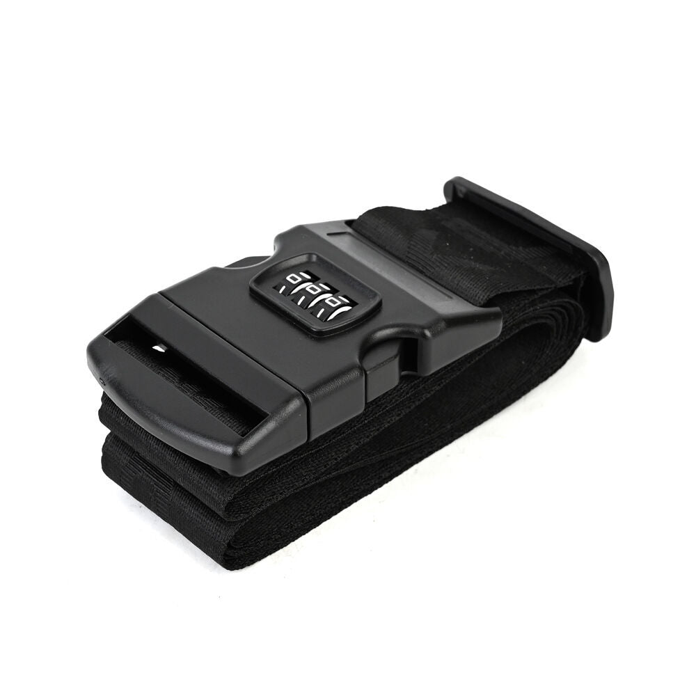 3PK Paklite Luggage Strap Accessory w/ 3 Digit Combination Lock 5x184cm Black