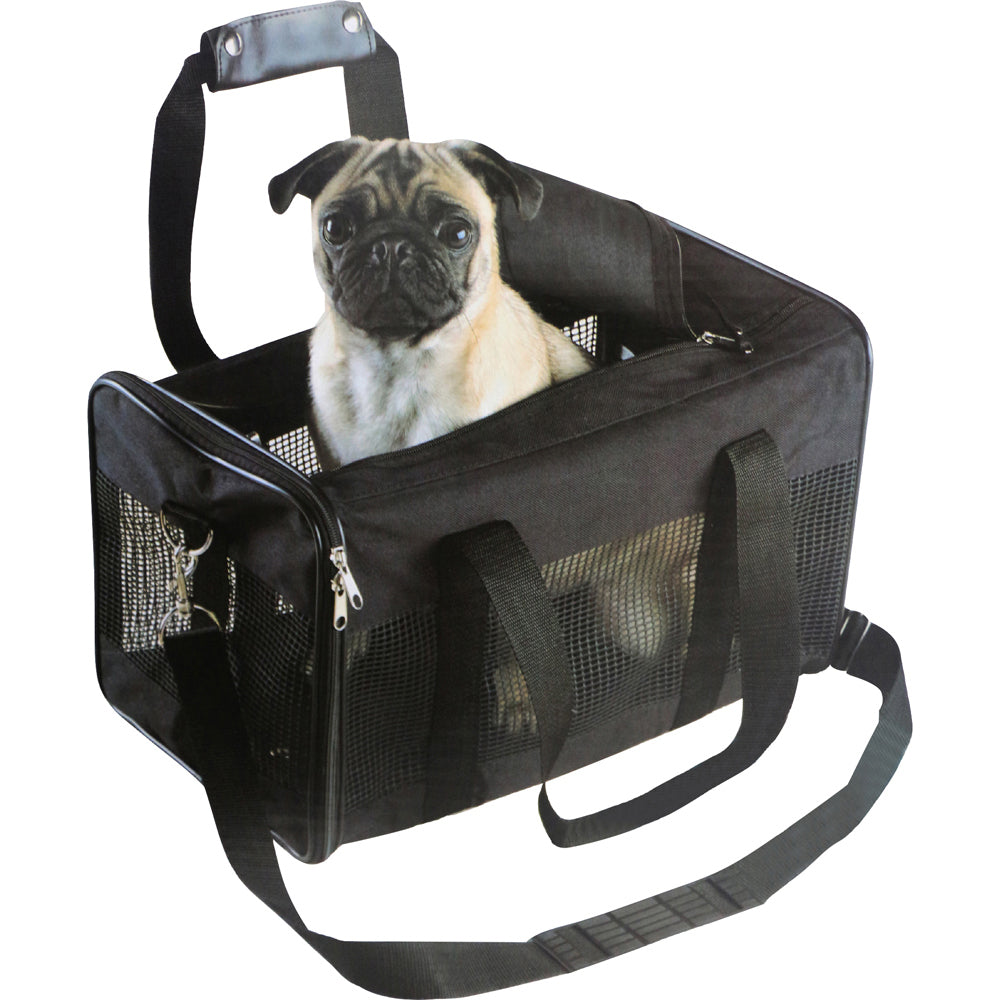Pro Pet Care 48cm Nylon Mesh Dog Carrier Bag w/ Handle - Black